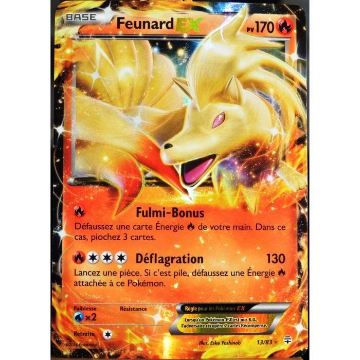 Carte Pokemon 13 Feunard Ex 170 Pv Ultra Rare Generations Fr Achat Vente Carte A Collectionner Cdiscount