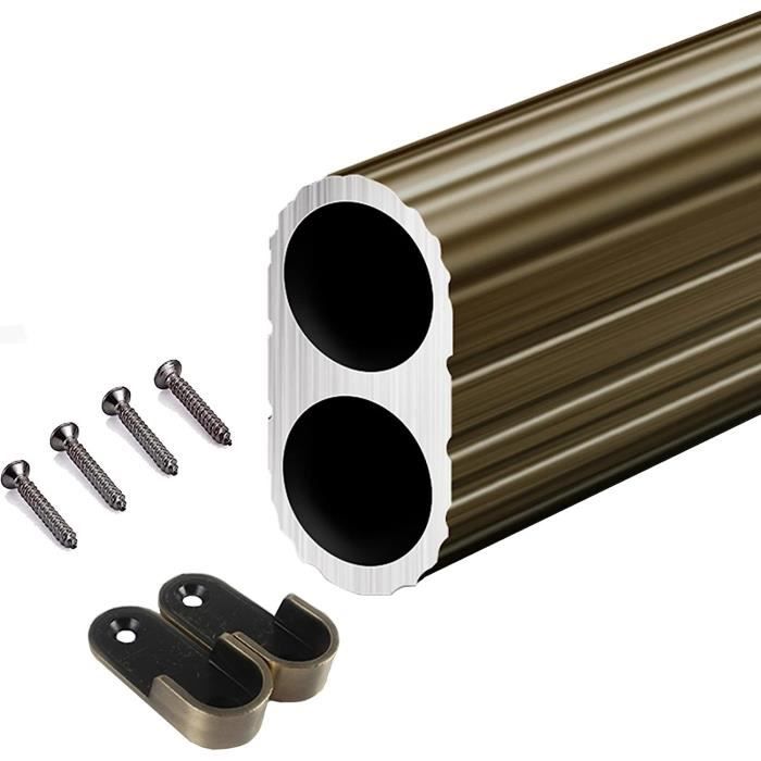 Barre De Penderie En Aluminium Doré Amovible - Longueur 55 Cm, Charge 100 Kg, Pour Placard, Douche, Balcon - 7