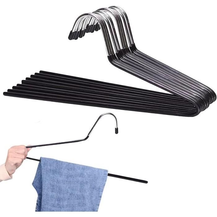 Cintre Pantalon Pliable Gain De Place - 3 Pièces, Acier Inox - Crochet Rotatif 360° - Pour Pantalons, Foulards, Cravates
