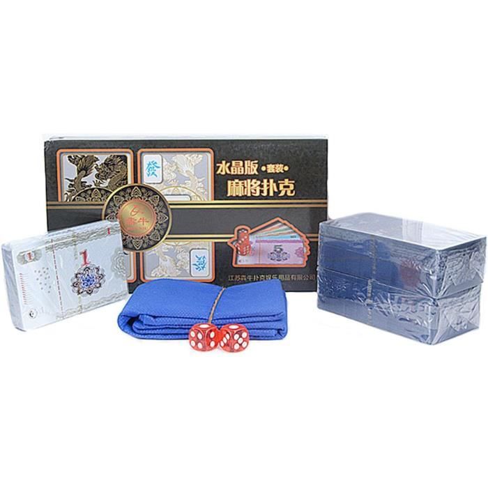 Jeu De Cartes Mahjong De Voyage, 146 Pièces étanches Et Silencieuses