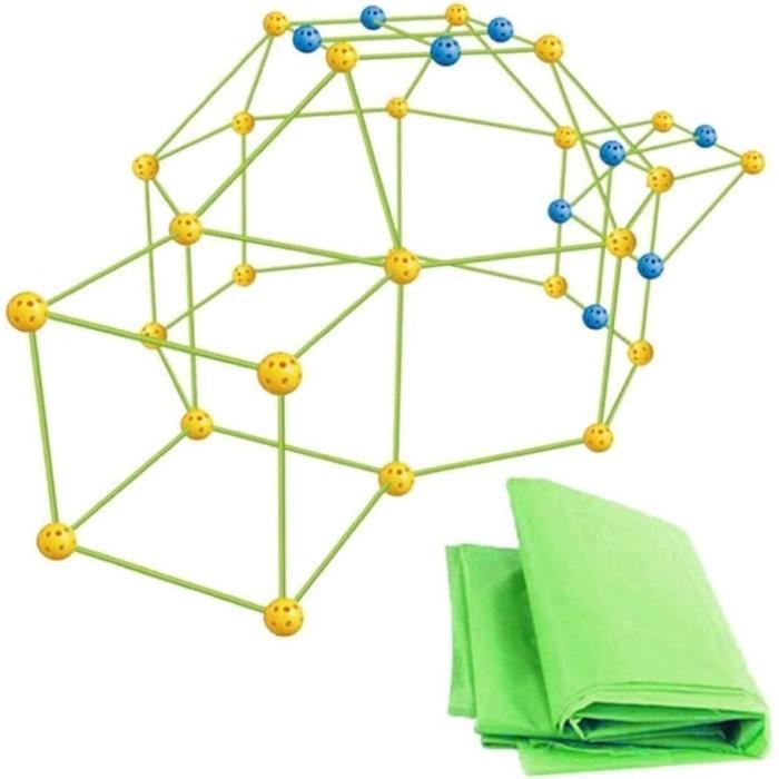 Kids Fort Building Kits DIY Puzzle Maison Jouet Bricolage Construction Châteaux Tunnels Jouer Tente Intérieur et Extérieur Cadeau