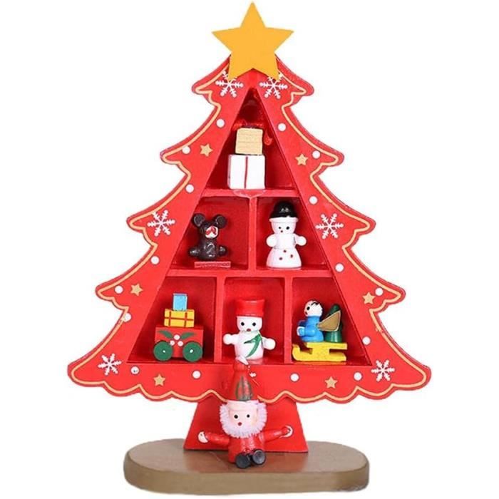 Sapin De Noël En Bois De Bureau, Mini Sapin De Noël En Bois, Mini Sapin