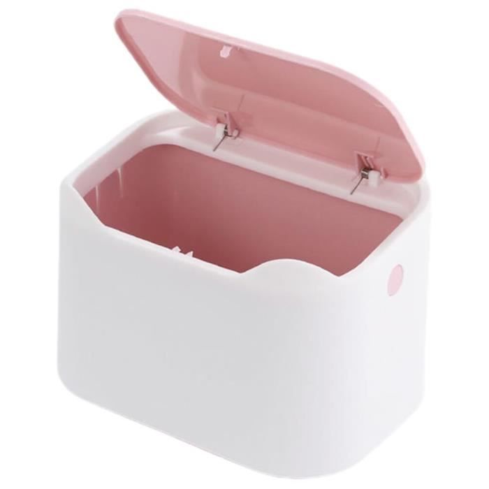 Poubelle 10L Avec Couvercle à Pression - Petite Corbeille Noire Élégante - Pour Cuisine, Salle De Bain, Bureau, Chambre - Design Moderne Et Pratique
