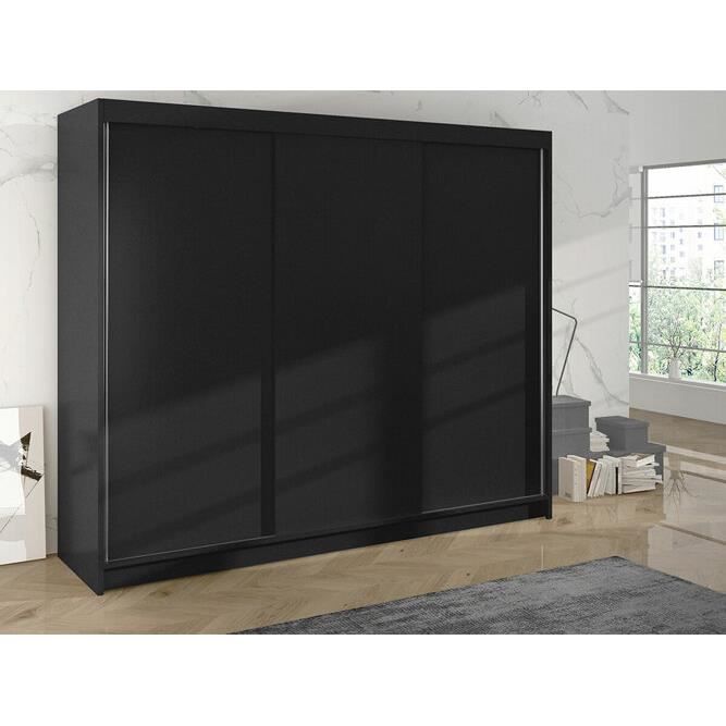 Armoire - Armoire Atlanta 160 406894 - Noir - 200x215x58cm