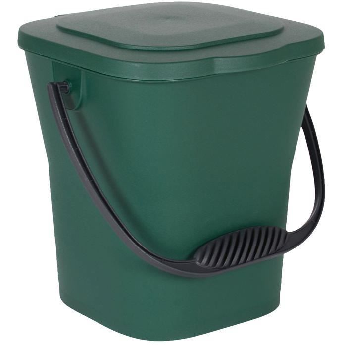 Seau compost + couvercle 6L - vert canada