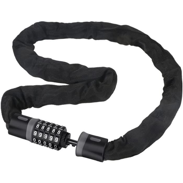 Antivol Chaîne Vélo Titanker 8mm X 1m - Clé, Sécurité Lourde
