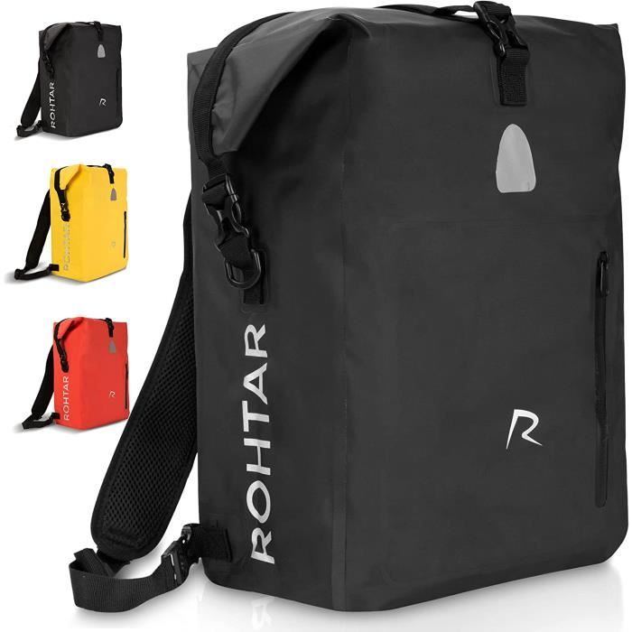 Sacoche V?�lo Arri?�re 3-en-1 - Sac ?� Dos, Sac ?� Bandouli?�re ??tanche pour Cyclistes - Sangles 