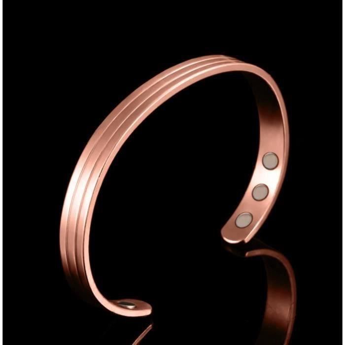 Bracelet magnétique en Cuivre - FESTIVUS - Femme - Oxyde de zirconium - Synthétique - Or Rose