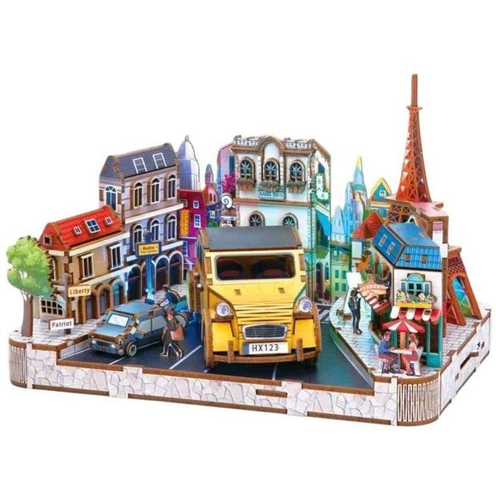 Book Nook - Kit DIY à construire Maquette 3D Serre Livre - Paysage Parisien Nookland - 25 x 21 x 25 cm