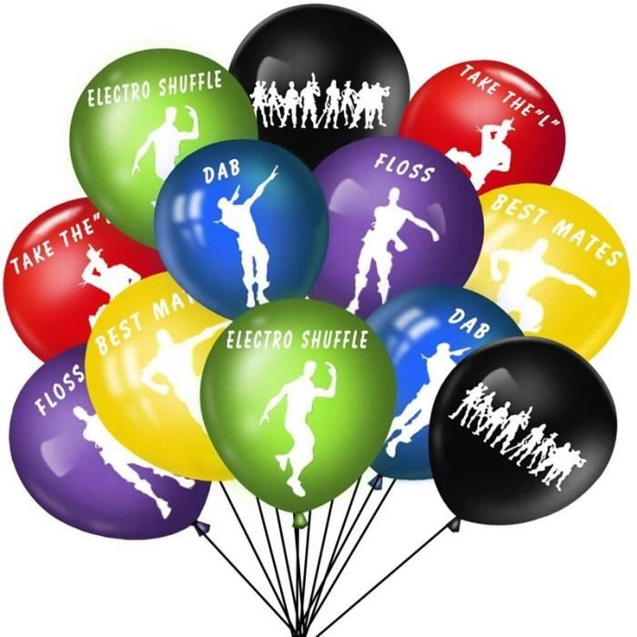 Ballons décoratifs pour anniversaire Fortnite, 12 pièces, ensemble