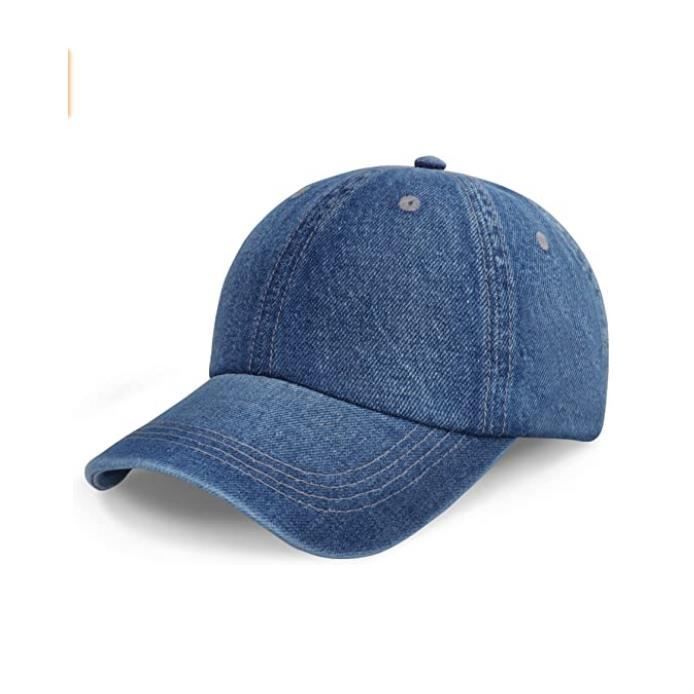 Casquette Baseball - Unisexe - Coton - Réglable - Respirant - Bleu
