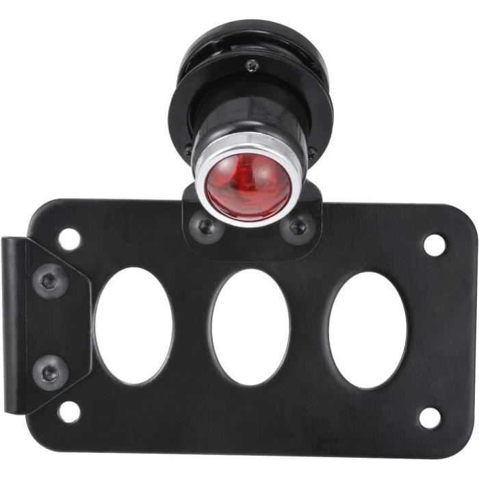 KaTur Feu Arrière Moto 40W 40 LED Avec Support Plaque - Feu Stop Clignotant Pour Harley Honda Yamaha Suzuki Kawasaki