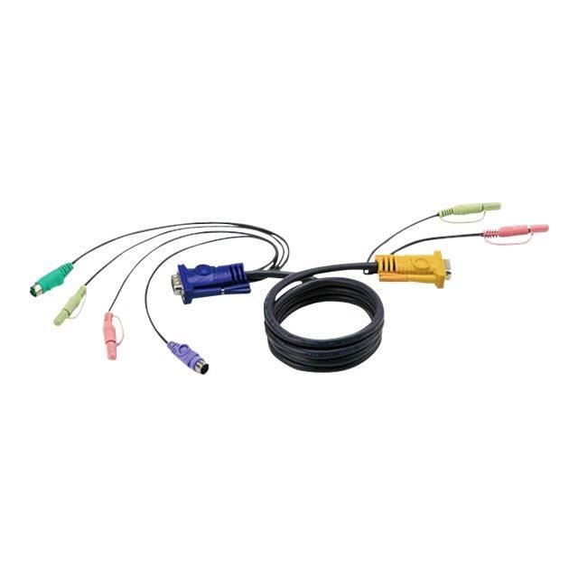 ATEN 2L5302P cable kvm VGA PS2+AUDIO, 1,80 m
