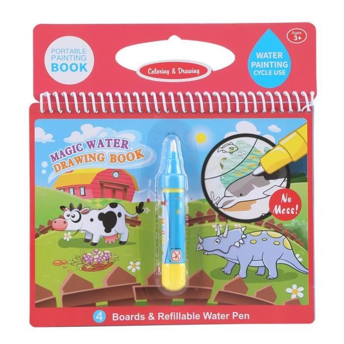 FYDUN Livre de coloriage magique à l'eau pour enfants avec stylo