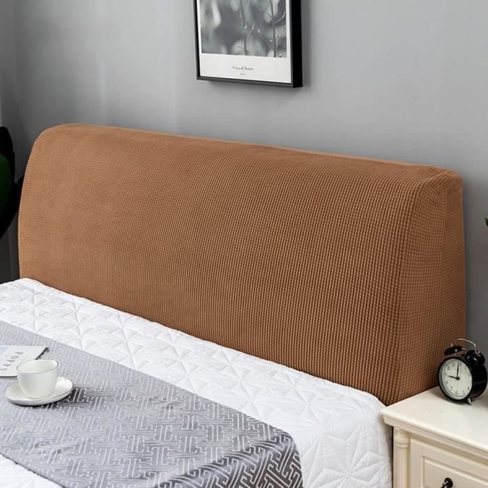 Housse de tête de lit en velours doux extensible tout compris - Couleur unie - Housse de protection Housse de tête de lit en velours doux extensible tout compris - Couleur unie - Housse de protection