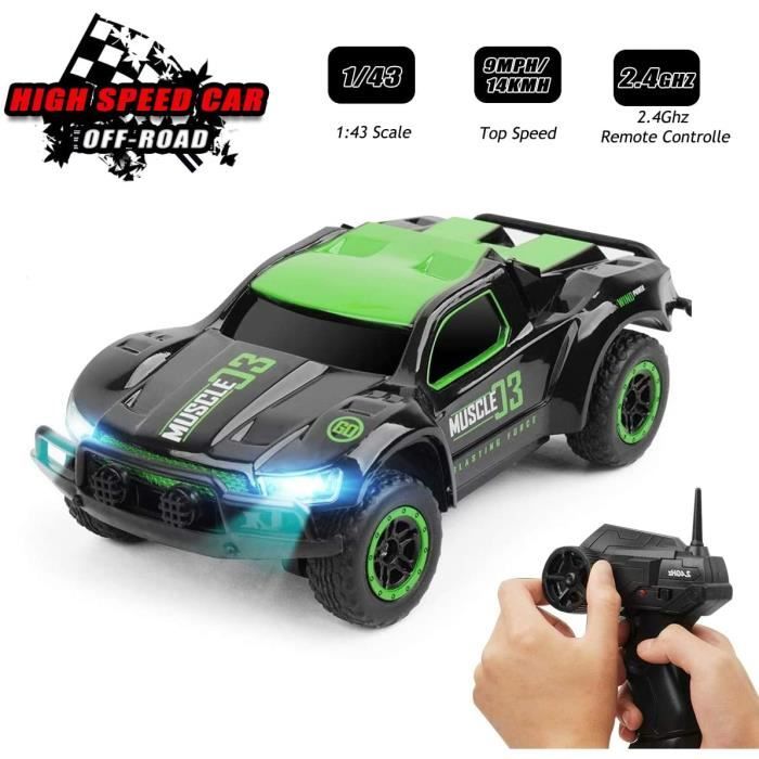 Voiture Telecommandee Cadeau Enfant 5 Ans 10 Ans Enfant Camions Radiocommandes Voiture Grande Vitesse Rc Vert Cdiscount Jeux Jouets