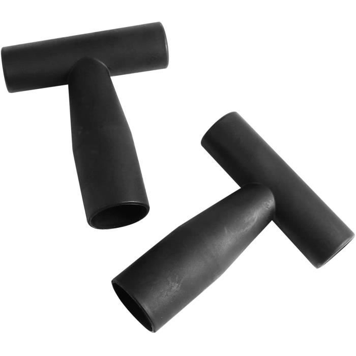 2 Poignées D Noires Pour Outils De Jardin - Remplacement Pelle, Bêche, Fourche - Diamètre 30 Mm