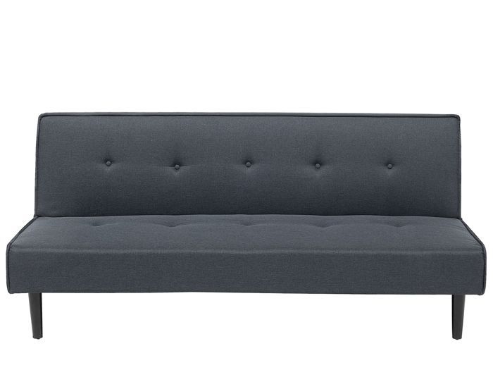 Canape En Tissu Gris Fonce Visby Achat Vente Canape Sofa