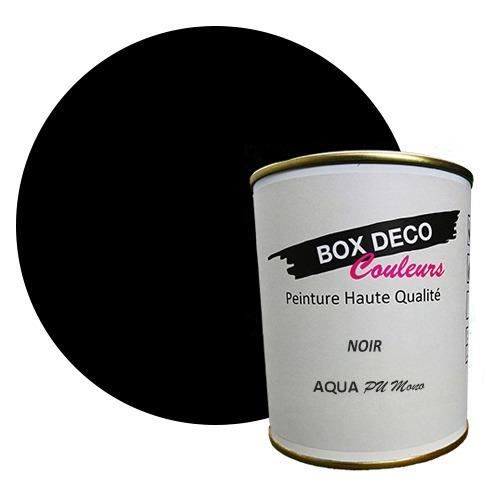 PEINTURE Teinte Noir meuble bois intérieur à base d'acrylique aspect mat  Aqua Bois - 750 ml - 9 m² - Cdiscount Bricolage