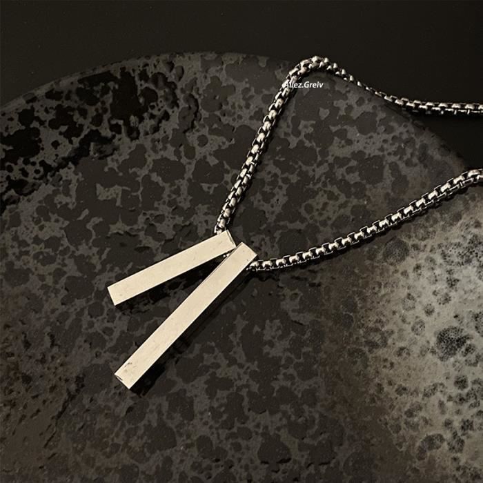 HMOOY Collier Haltère En Acier Inoxydable - Pendentif Fitness Pour Hommes Et Garçons - Bijou Sportif