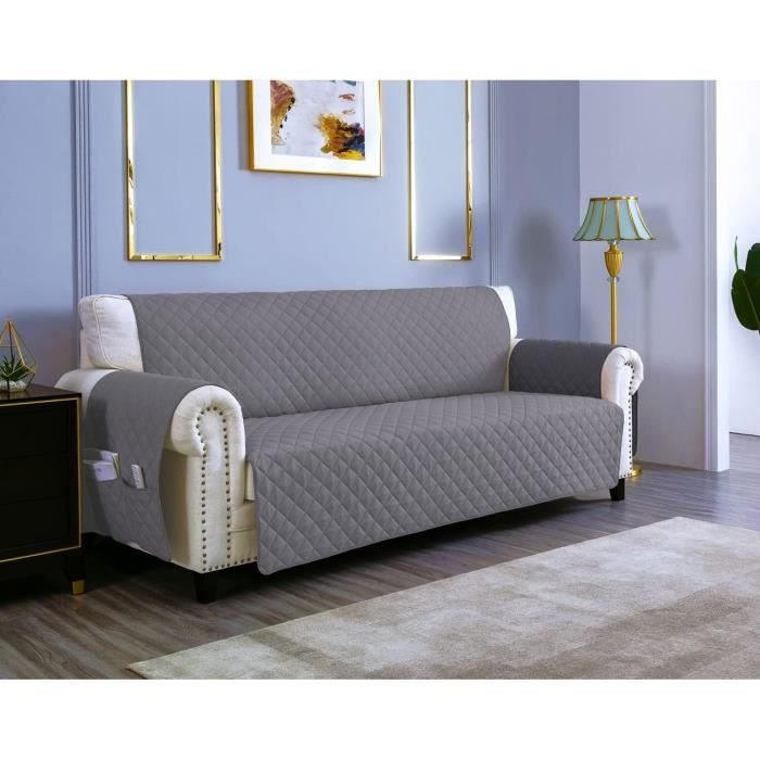 Housse de protection réversible pour canapé 3 places - Livraison offerte