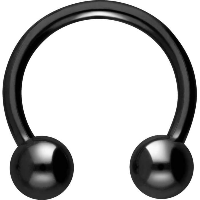 Fer à Cheval Titane Piercing - Boules Vis Interne - Grade 23 - 2mm à 8mm Épaisseur