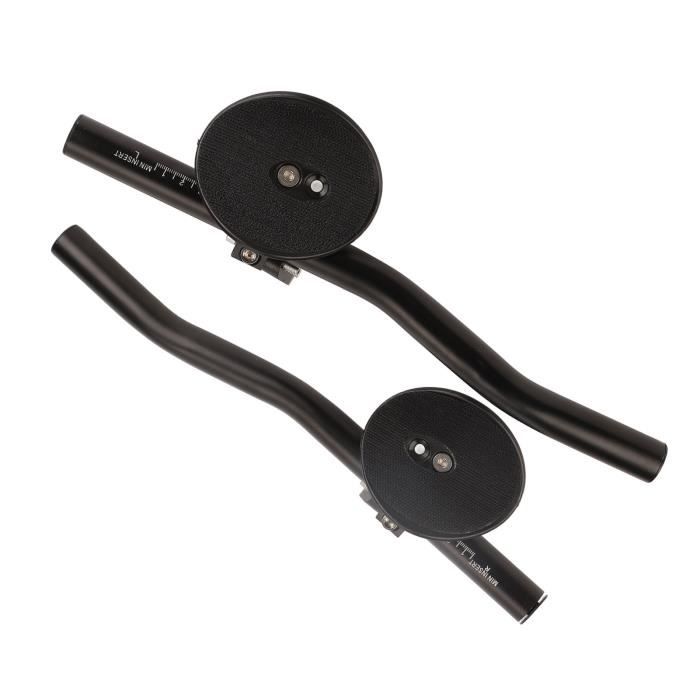 Paire De Supports De Vélo Réglables Type Aero Bars - Accoudoir Pour Guidon - Aluminium Noir - Universel