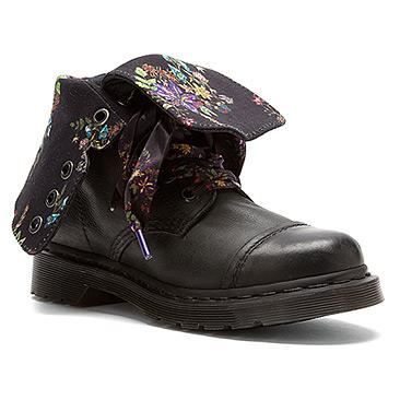 doc martens aimilita black flowers