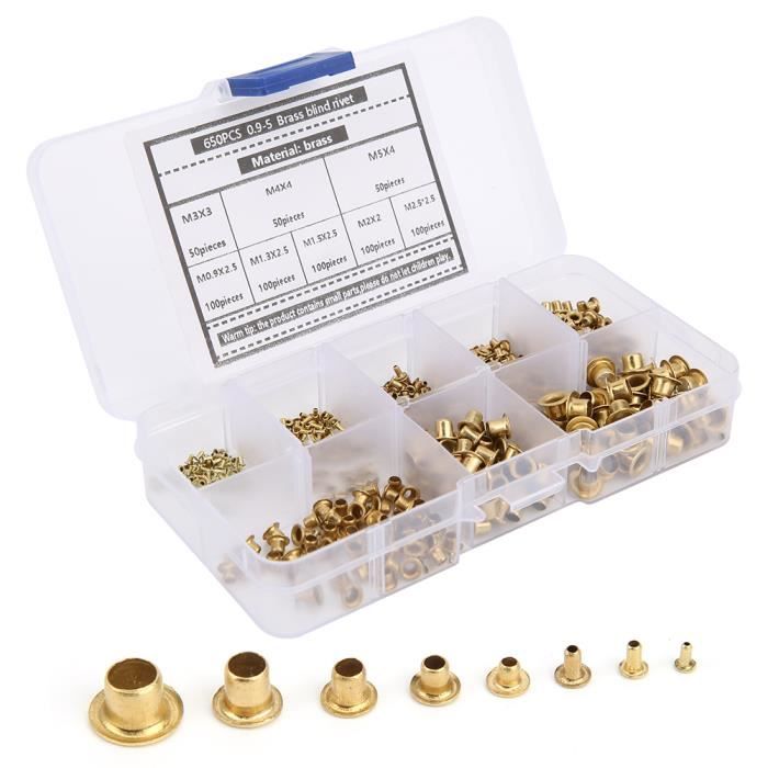 Kit De 100 œillets En Laiton Argenté 11mm - Idéal Pour Vêtements, Sacs Et Loisirs Créatifs Kit œillets Bricolage