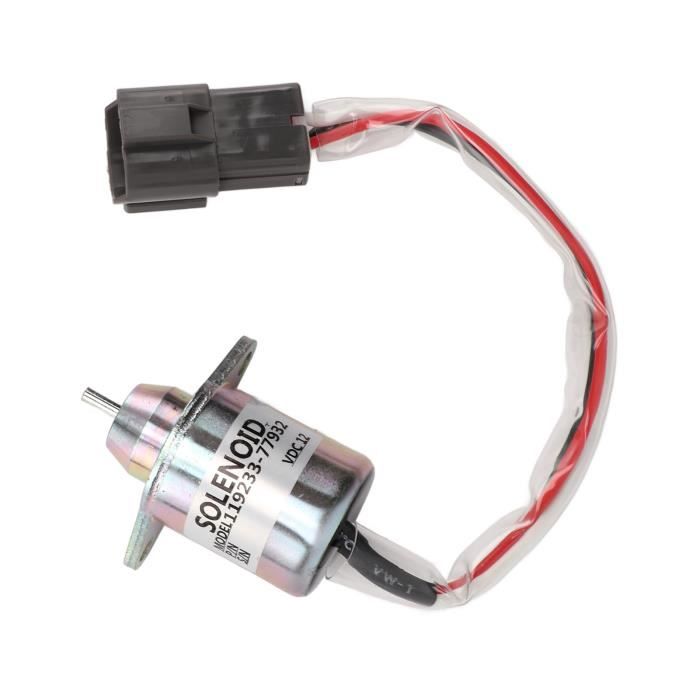 Électrovanne D'arrêt De Carburant 1503ES 12A5UC9S - 12V DC, Pour Excavatrice/pelle Kubota - Alliage Aluminium Et ABS, Remplacement Direct