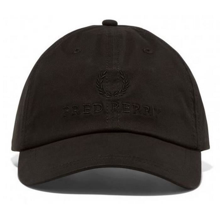 Casquette Noire Brod e Homme En Coton Fred Perry Cdiscount Pr t