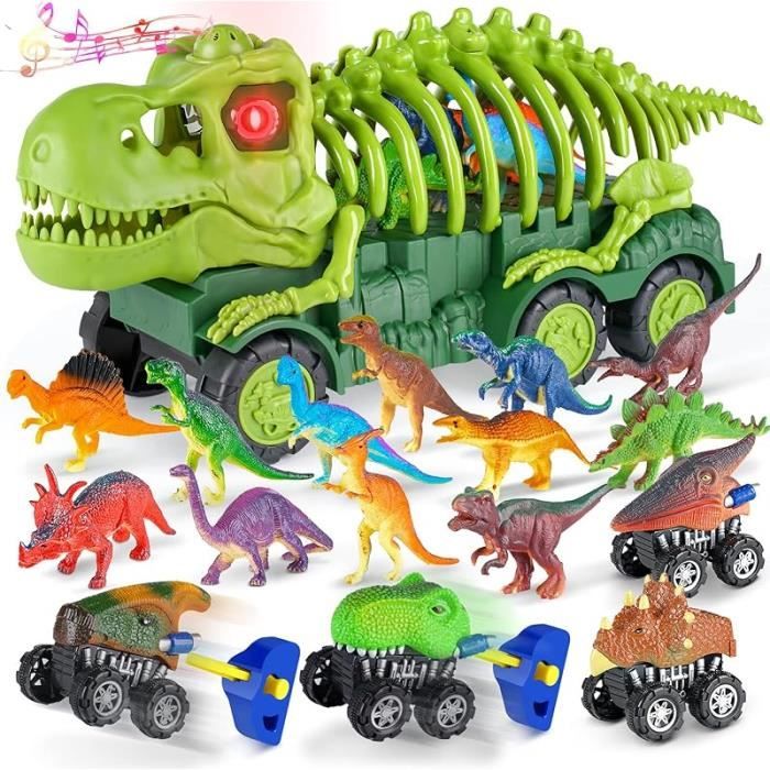 Dinosaure Jouet Camion pour EnfantsTransporteur avec Lumire et
