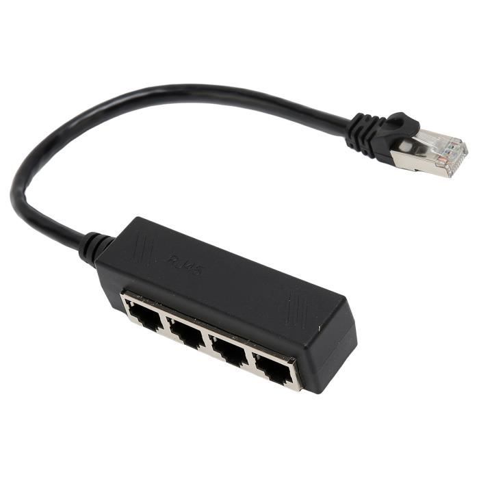 HURRISE Câble répartiteur Ethernet RJ45 Répartiteur Ethernet RJ45, Câble  Point Quatre Usb C vers un Adaptateur informatique reseau