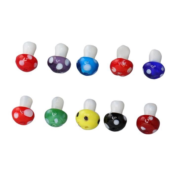 PONABEADIY Lot De 140 Perles En Verre Avec Trou - 14 Styles