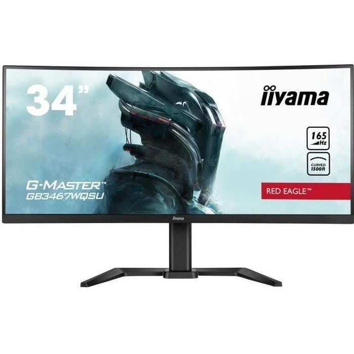 Ecran PC Gamer incurvé - IIYAMA G-Master Red Eagle GB3467WQSU-B5 - 34\