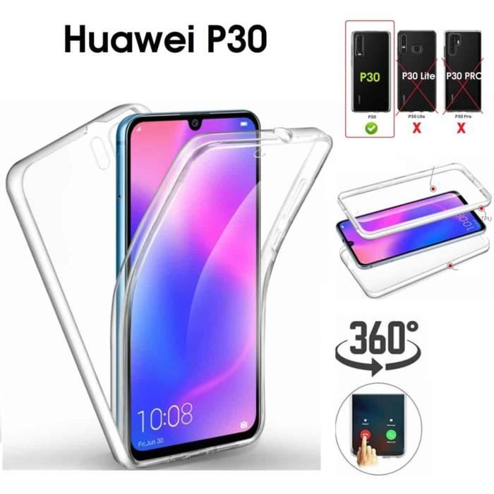 Coque Silicone Cristal Protection 360° Pour Huawei P30 - Transparente, Anti-choc, Neuf