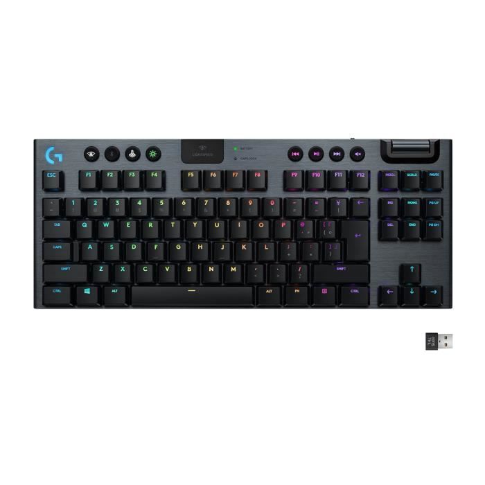 Clavier Logitech G G915 TKL – LIGHTSPEED Wireless RGB Mécanique Gaming