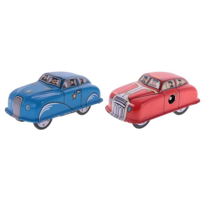 Halearo Jouet Pushdozer Vintage à Remonter, Construction Rétro en étain avec Fonction Mécanique pour Cadeau pour Enfants, Décoration de Maison Compacte de 2,9 Oz