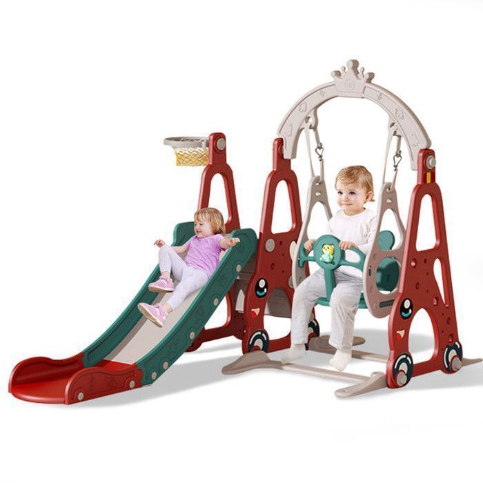Ensemble Toboggan et Balançoire pour enfants Grande aire de jeux