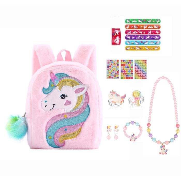 Set Sac à Main Licorne + Bijoux Pour Fille - Colliers, Bracelets, Boucles D'Oreilles | Cadeau Jeu D'Imagination