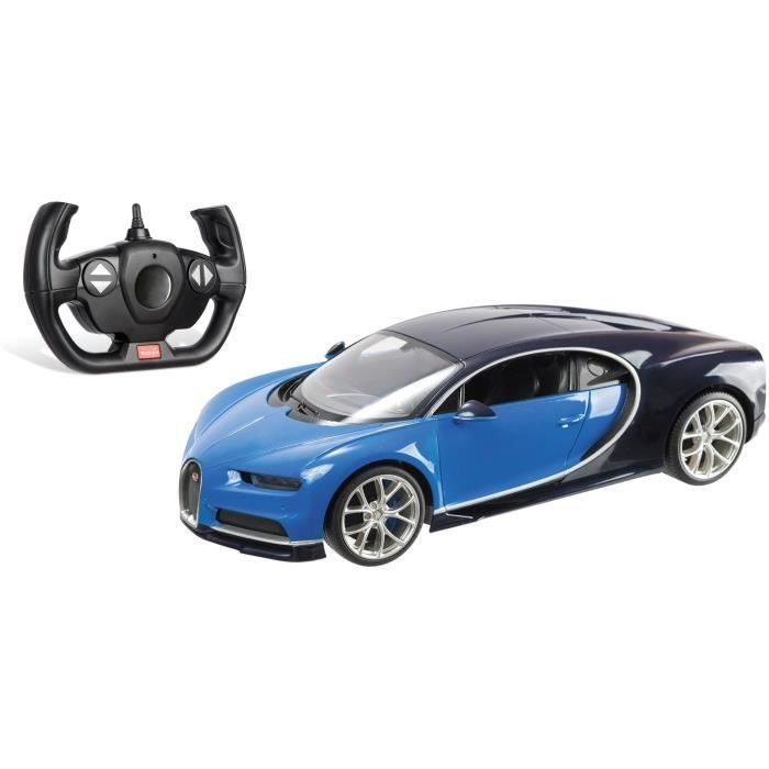 Véhicule radiocommandé Bugatti Chiron 1:14ème avec effets lumineux Modèle aléatoire ou
