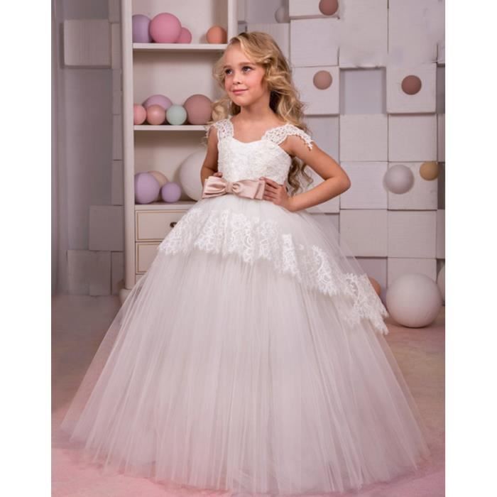 Fille Robe De Cérémonie Mariage Filles Enfant Dentelle 2 13