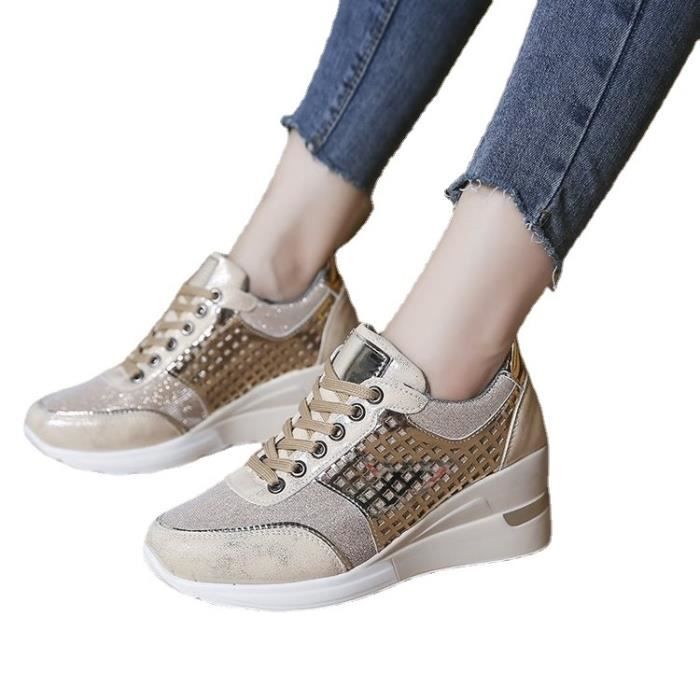 chaussure sport talon compensé