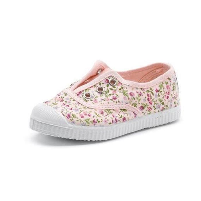 CIENTA Baskets à élastique fleurs enfant Cienta Ingles Tintado - CIENTA - Mixte - Rose - A élastique - Textile