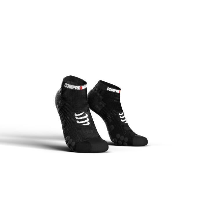 Chaussettes de Running - Compressport - Pro Racing 3 Run Low - Noir - Respirant - Mixte Chaussettes de Running - Compressport - Pro Racing 3 Run Low - Noir - Respirant - Mixte