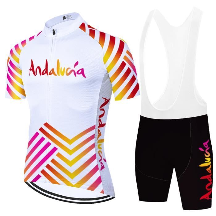 SUDUSUDO Ensemble Cyclisme Femme Manches Courtes + Cuissard Gel 20D – Respirant, Chaleur & Séchage Ultra-Rapide Pour VTT Et Route