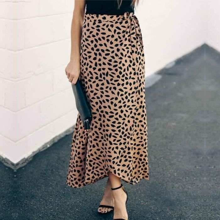 jupe leopard plissee