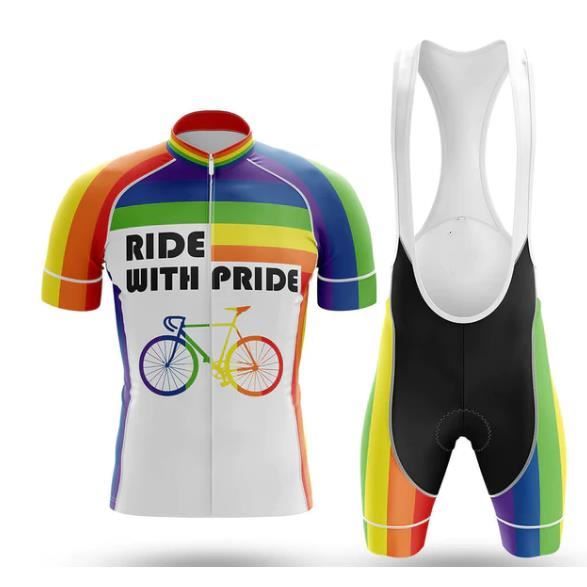 Ride with Pride Maillot de Cyclisme Homme Pro Manche Courte Respirant +  Cuissard à GEL Cycliste Equipement de VTT Culture du Vélo - Cdiscount Sport