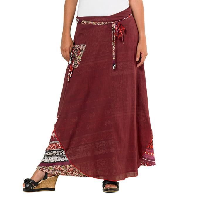 Jupe longue coton Coline Choco - Cdiscount Pr??t-?�-Porter