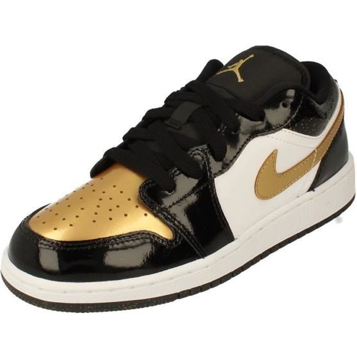 Baskets Nike Air Jordan 1 Low Se GS - Noir - Enfant - Lacets - Cuir Noir - Cdiscount Chaussures